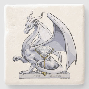 Dessous-de-verre En Pierre Dragon de pierre porte-bonheur d'avril : Diamant