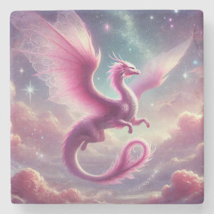 Dessous-de-verre En Pierre Dragon rose