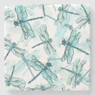 Dessous-de-verre En Pierre Dragonflies élégantes : Aquarelle