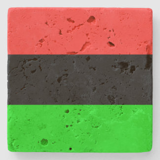 Dessous-de-verre En Pierre Drapeau afro-américain totalement