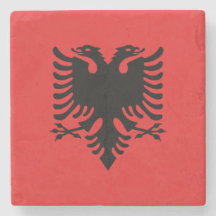 Dessous-de-verre En Pierre Drapeau albanais patriotique