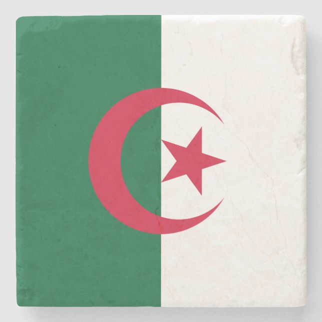 Dessous-de-verre En Pierre Drapeau Algérie (Devant)