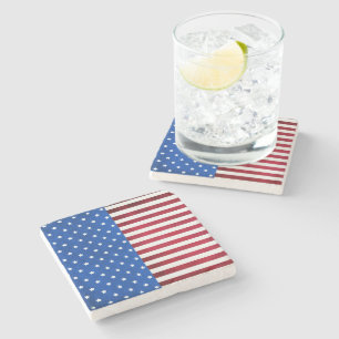 Dessous-de-verre En Pierre Drapeau américain par Shirley Taylor