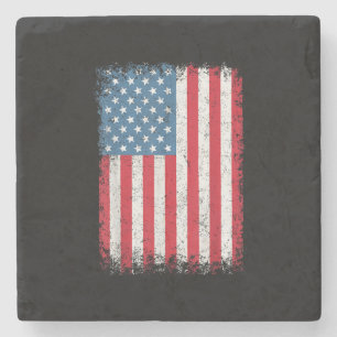 Dessous-de-verre En Pierre Drapeau Américain Patriotique Pour Hommes Femmes E