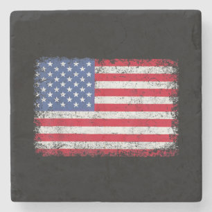 Dessous-de-verre En Pierre Drapeau américain patriotique USA pour hommes femm