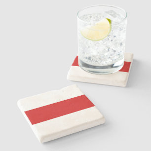 Dessous-de-verre En Pierre Drapeau biélorusse (rouge et blanc)
