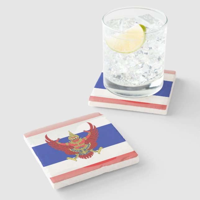 Dessous-de-verre En Pierre Drapeau brillant de la Thaïlande (Côté)