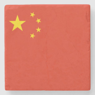 Dessous-de-verre En Pierre Drapeau chinois (Chine)