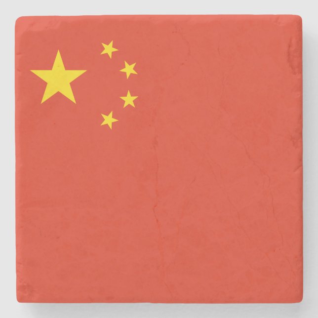 Dessous-de-verre En Pierre Drapeau chinois (Chine) (Devant)