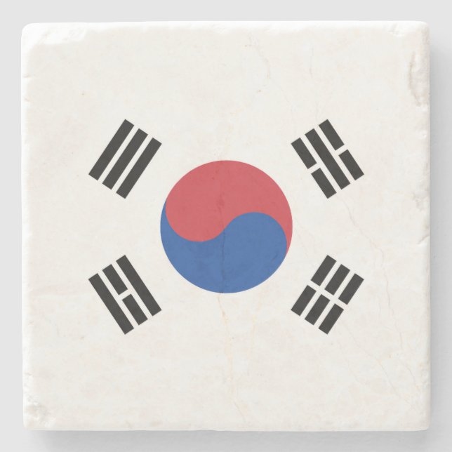 Dessous-de-verre En Pierre Drapeau Corée du Sud (Devant)