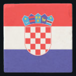 Dessous-de-verre En Pierre Drapeau Croate<br><div class="desc">Le drapeau national de la Croatie.</div>