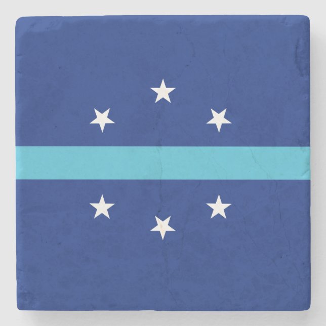 Dessous-de-verre En Pierre Drapeau d'Anaheim (Californie, USA) (Devant)