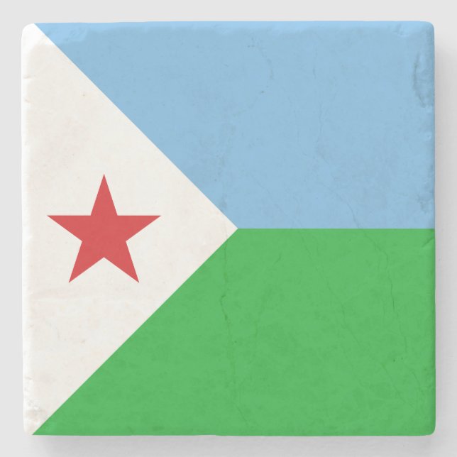 Dessous-de-verre En Pierre Drapeau de Djibouti (Devant)
