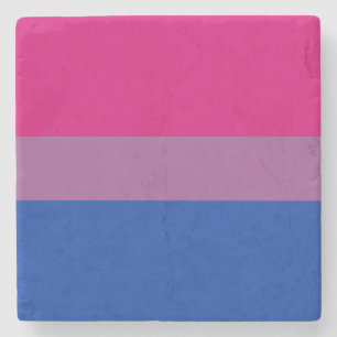 Dessous-de-verre En Pierre Drapeau de fierté bisexuelle