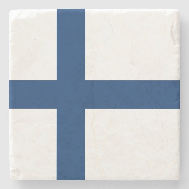 Dessous-de-verre En Pierre Drapeau de la Finlande (Devant)