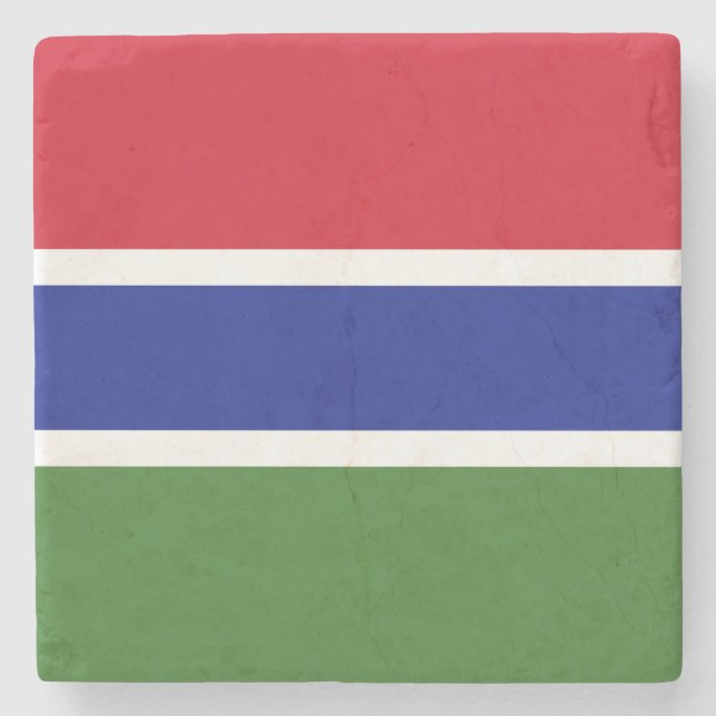 Dessous-de-verre En Pierre Drapeau de la Gambie (Devant)