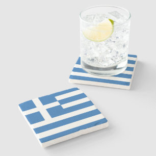 Dessous-de-verre En Pierre Drapeau de la Grèce Drapeau grec