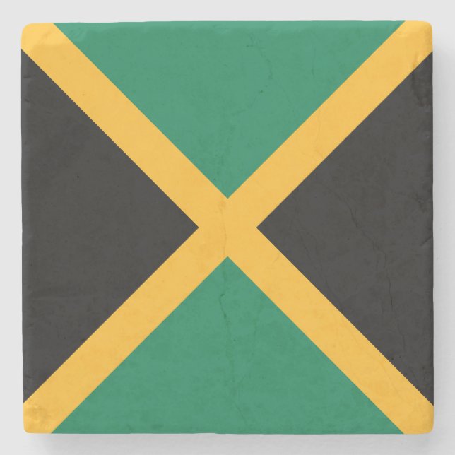 Dessous-de-verre En Pierre Drapeau de la Jamaïque (Devant)
