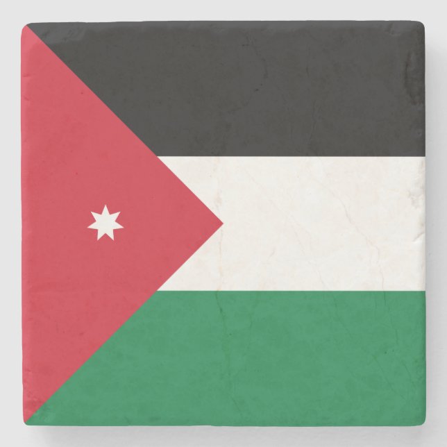 Dessous-de-verre En Pierre Drapeau de la Jordanie (Devant)
