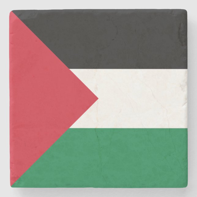 Dessous-de-verre En Pierre Drapeau de la Palestine (Devant)