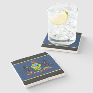Dessous-de-verre En Pierre Drapeau de la Pennsylvanie
