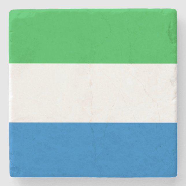 Dessous-de-verre En Pierre Drapeau de la Sierra Leone (Devant)