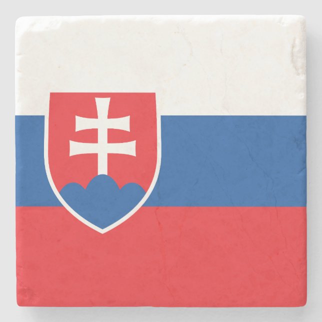 Dessous-de-verre En Pierre Drapeau de la Slovaquie (Devant)