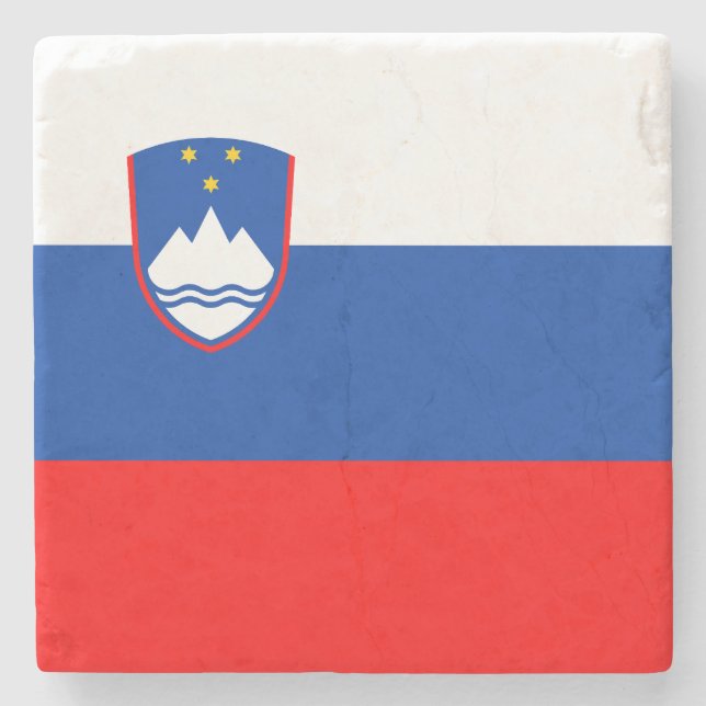 Dessous-de-verre En Pierre Drapeau de la Slovénie (Devant)