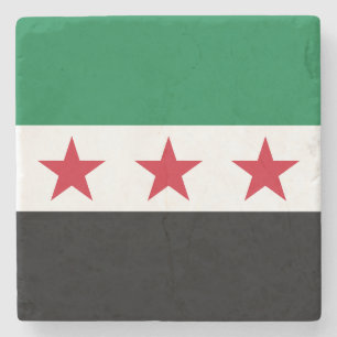 Dessous-de-verre En Pierre Drapeau de la Syrie