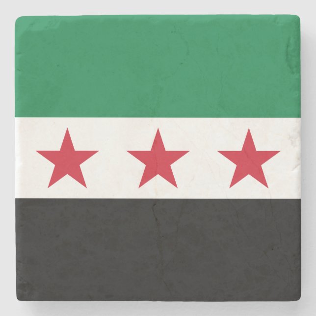 Dessous-de-verre En Pierre Drapeau de la Syrie (Devant)