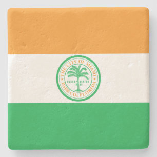 Dessous-de-verre En Pierre Drapeau de la ville de Miami (Floride)