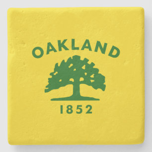 Dessous-de-verre En Pierre Drapeau de la ville d'Oakland (Californie)