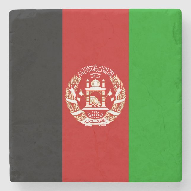 Dessous-de-verre En Pierre Drapeau de l'Afghanistan patriotique (Devant)
