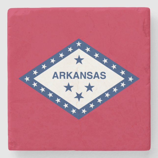 Dessous-de-verre En Pierre Drapeau de l'Arkansas (Devant)