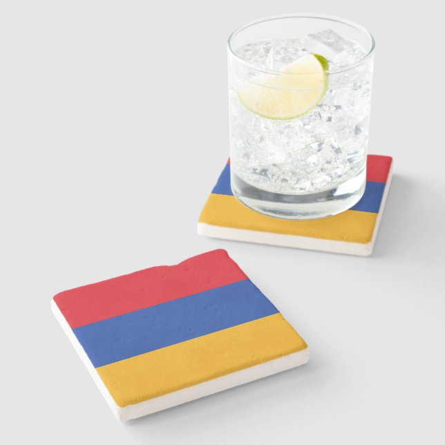 Dessous-de-verre En Pierre Drapeau de l'Arménie (Côté)