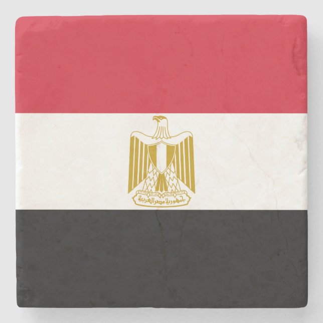 Dessous-de-verre En Pierre Drapeau de l'Égypte (Devant)