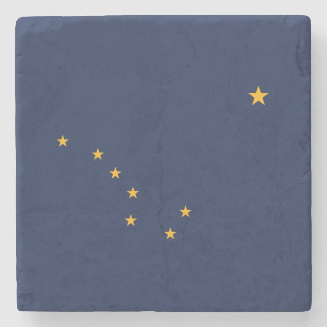 Dessous-de-verre En Pierre Drapeau de l'État d'Alaska (Devant)