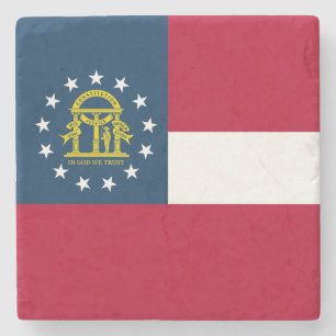 Dessous-de-verre En Pierre Drapeau de l'État de Géorgie