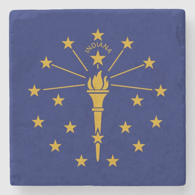 Dessous-de-verre En Pierre Drapeau de l'État de l'Indiana (Devant)