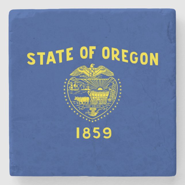 Dessous-de-verre En Pierre Drapeau de l'État de l'Oregon (Devant)