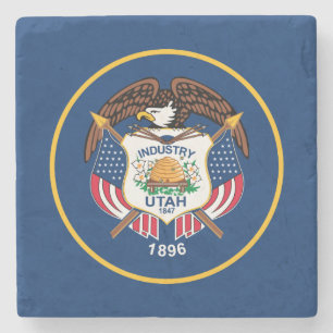 Dessous-de-verre En Pierre Drapeau de l'État de l'Utah