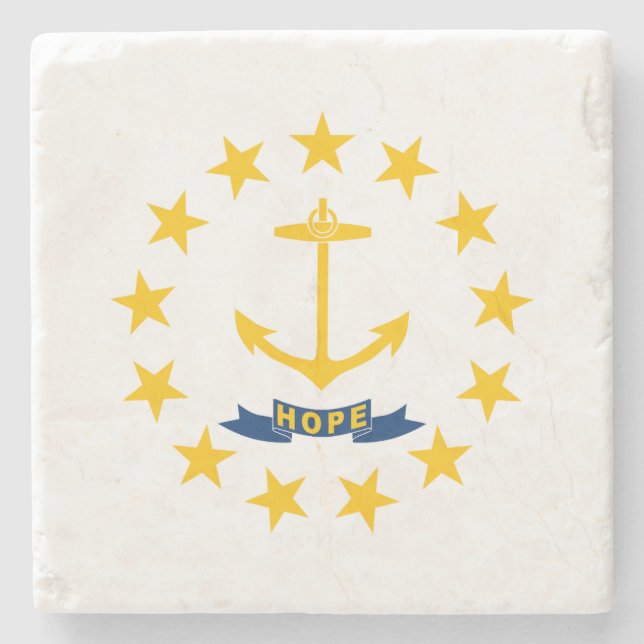 Dessous-de-verre En Pierre Drapeau de l'État de Rhode Island (Devant)