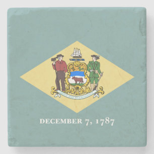 Dessous-de-verre En Pierre Drapeau de l'État du Delaware