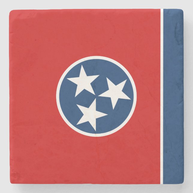 Dessous-de-verre En Pierre Drapeau de l'État du Tennessee (Devant)