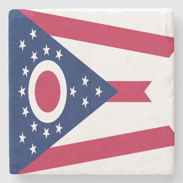 Dessous-de-verre En Pierre Drapeau de l'Ohio (Devant)