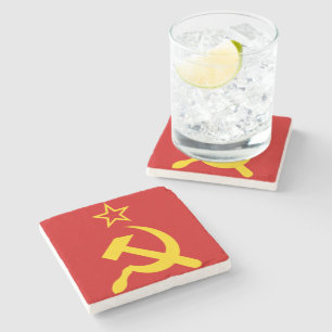Dessous-de-verre En Pierre Drapeau de l'URSS - Drapeau de l'Union soviétique