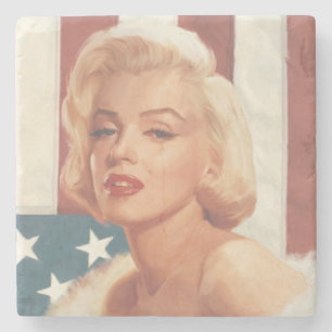 Dessous-de-verre En Pierre Drapeau de Marilyn