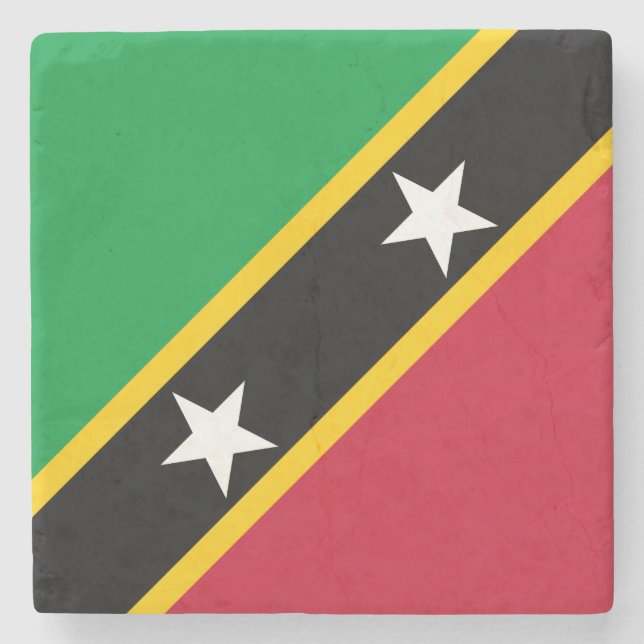 Dessous-de-verre En Pierre Drapeau de Saint-Kitts-et-Nevis (Devant)