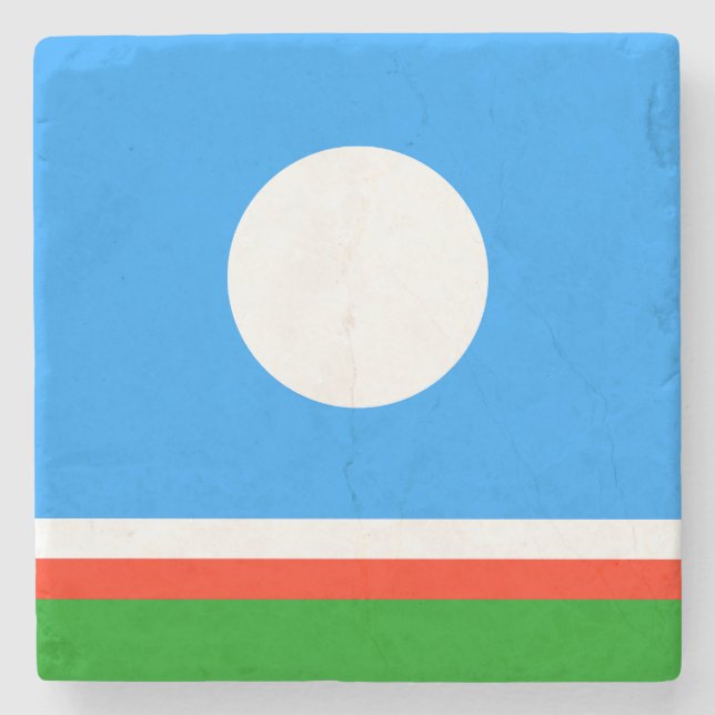 Dessous-de-verre En Pierre Drapeau de Sakha (Devant)