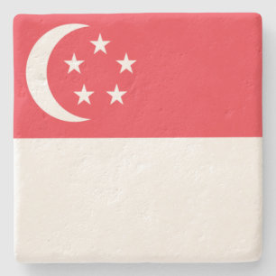 Dessous-de-verre En Pierre Drapeau de Singapour